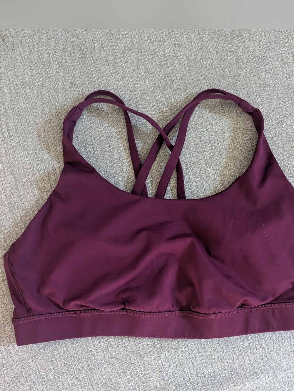 Lululemon Purple/Plum Energy Strappy Sports Bra Size 12